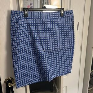 Cobalt blue pattern skirt - Loft, size 14